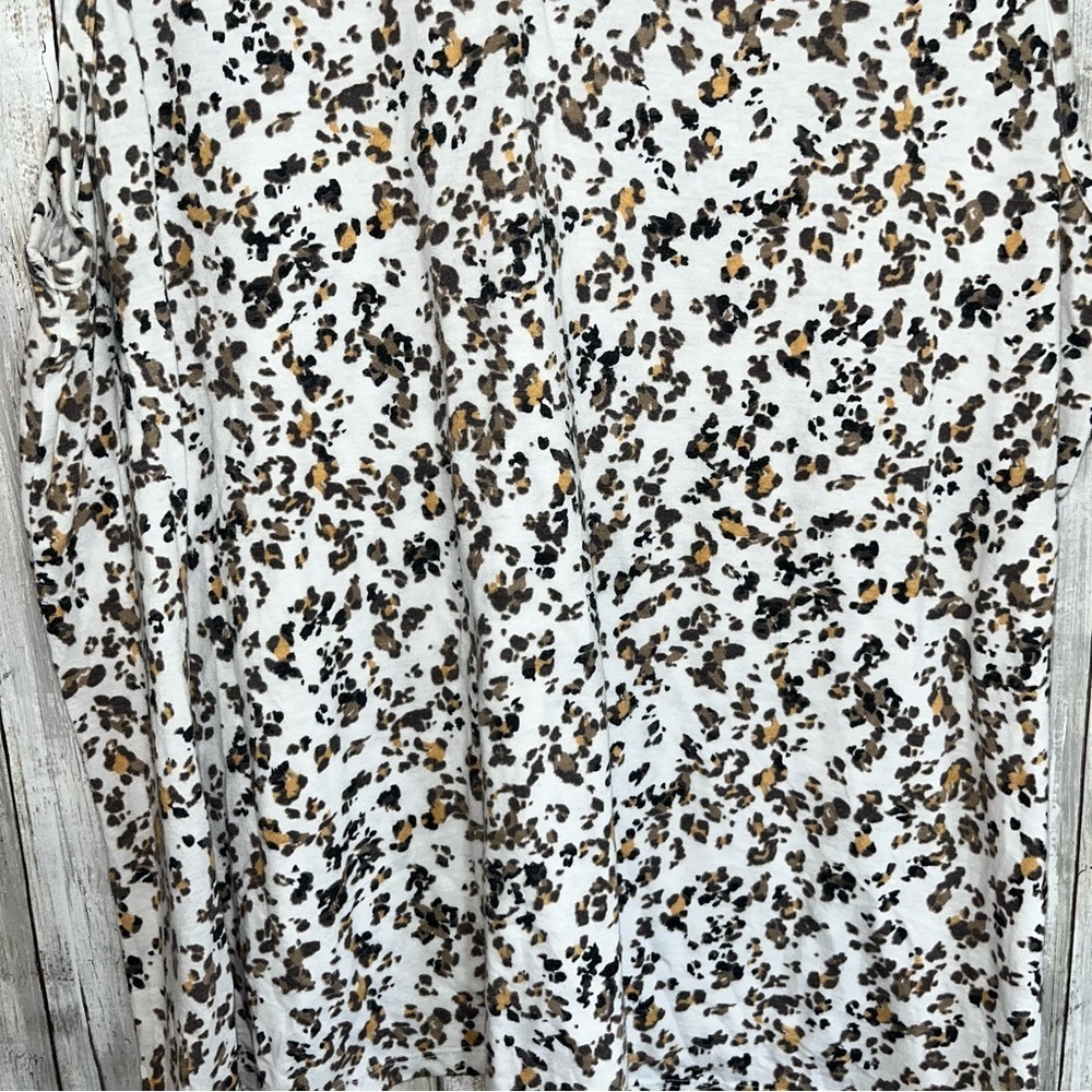 Lane Bryant Leopard Print Criss Cross Neck Tank Top Size 22/24 Plus Sleeveless - Picture 4 of 5